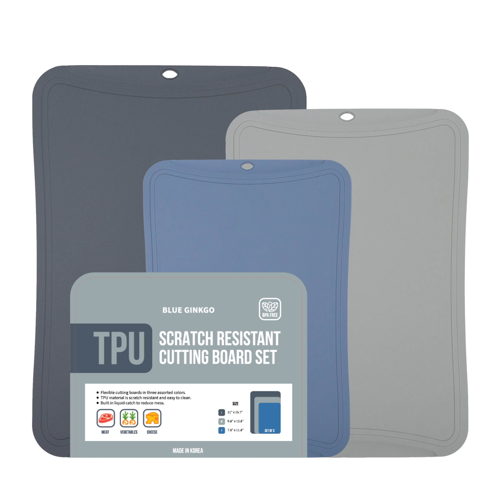 BTH Scratch-resistant 4MM TPU Cutting Board  BPA-Free, Cut-resistant, –  betterthingshome
