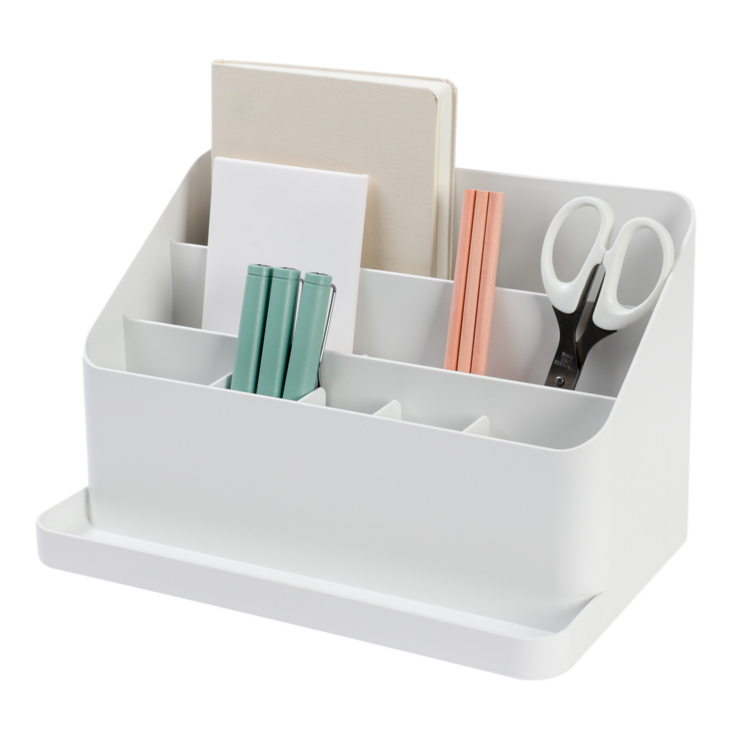 White All-in-One Desk Organizer