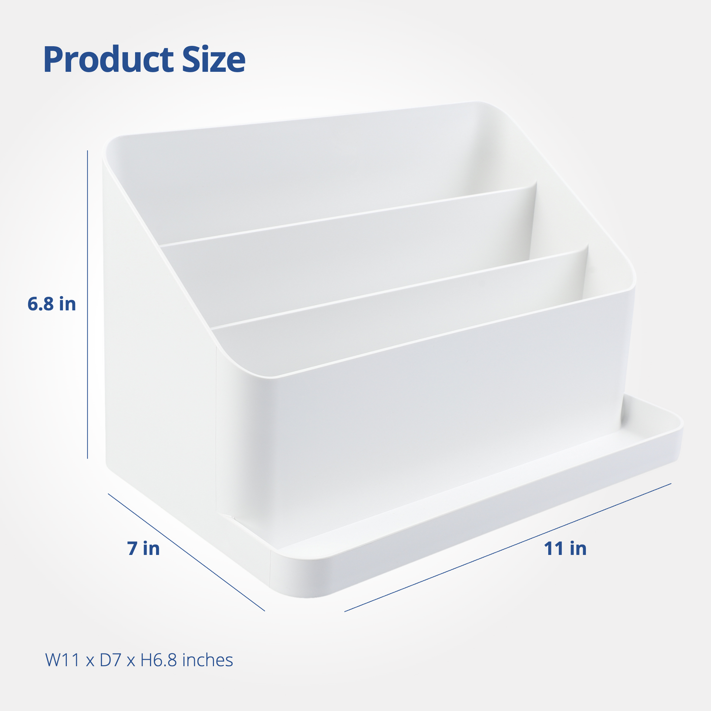 White All-in-One Desk Organizer