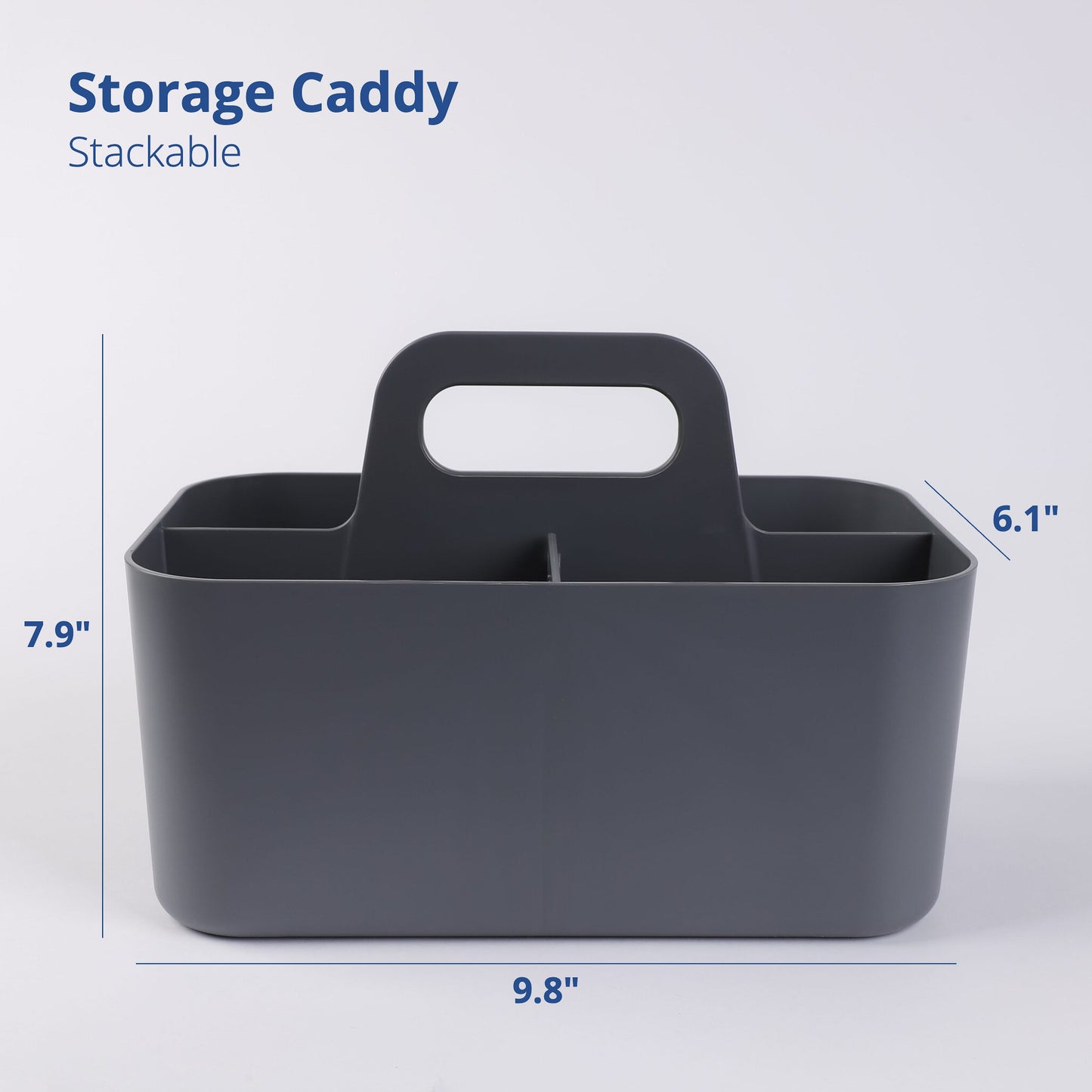 Rectangle Grey Portable Storage Caddy