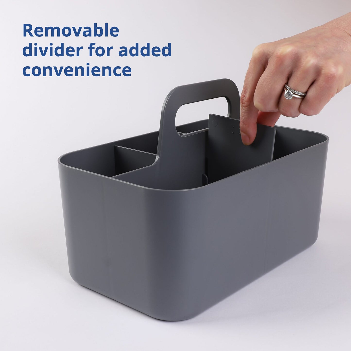 Rectangle Grey Portable Storage Caddy