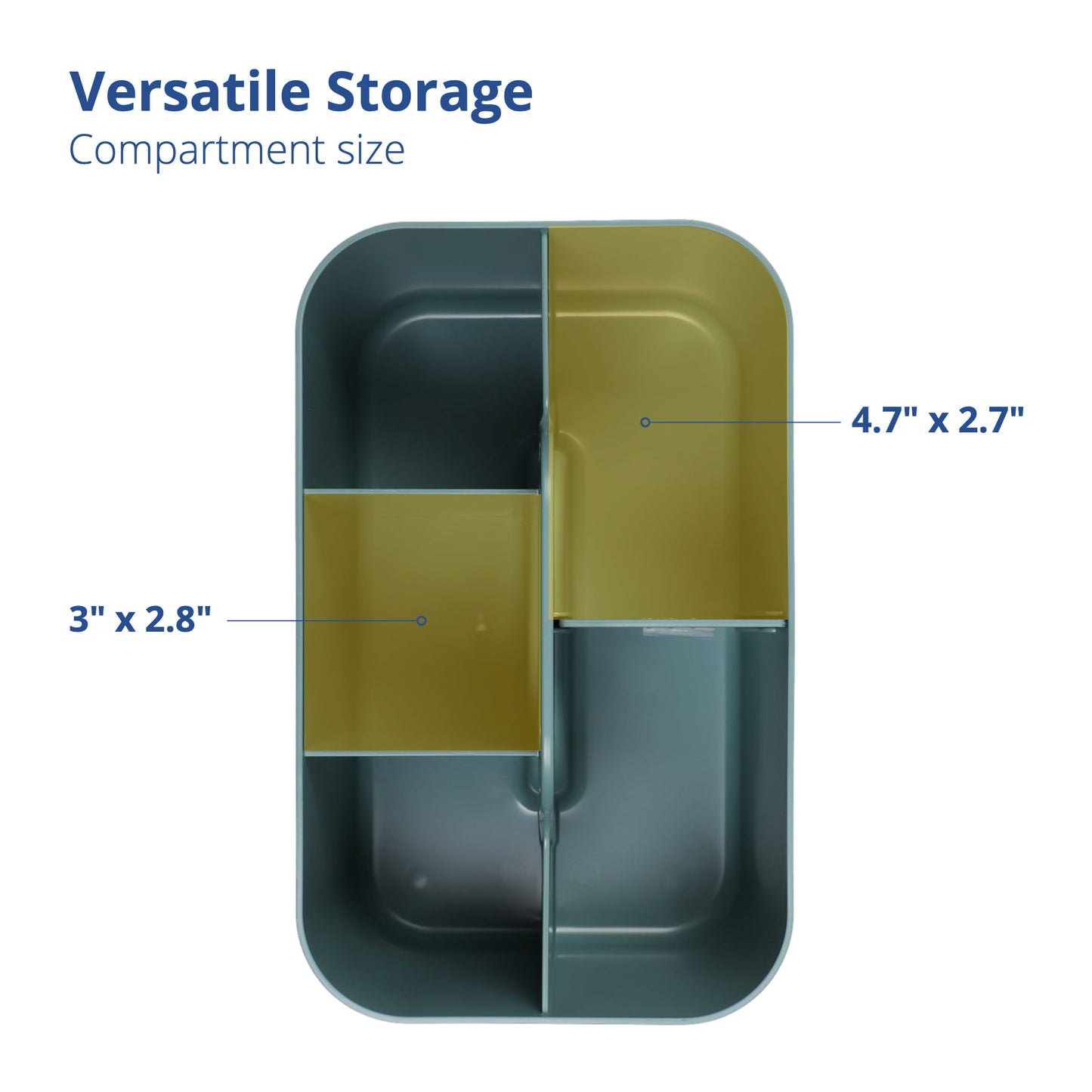 Rectangle Green Portable Storage Caddy