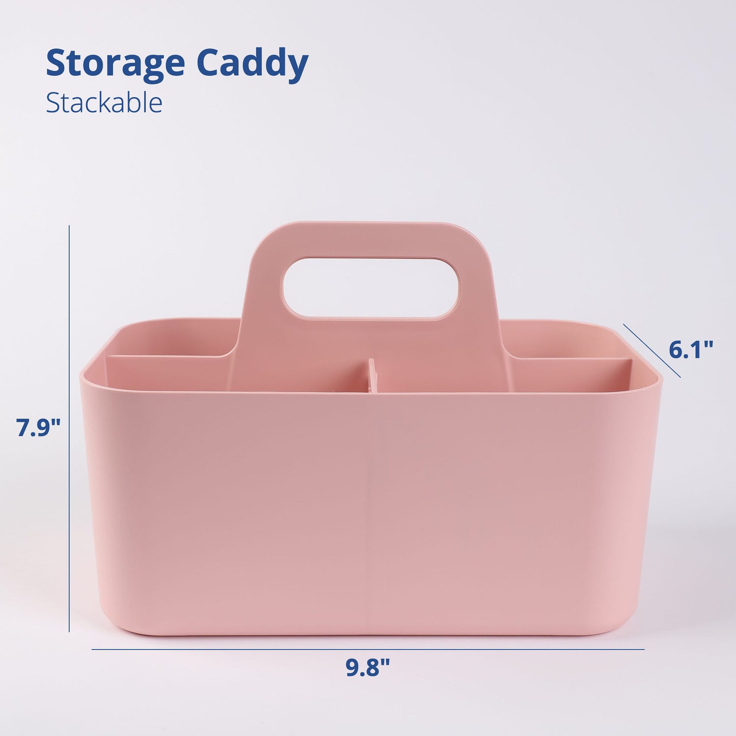 Rectangle Pink Portable Storage Caddy