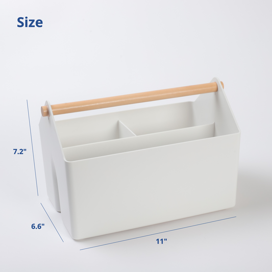 Medium 4.7L White Storage Basket