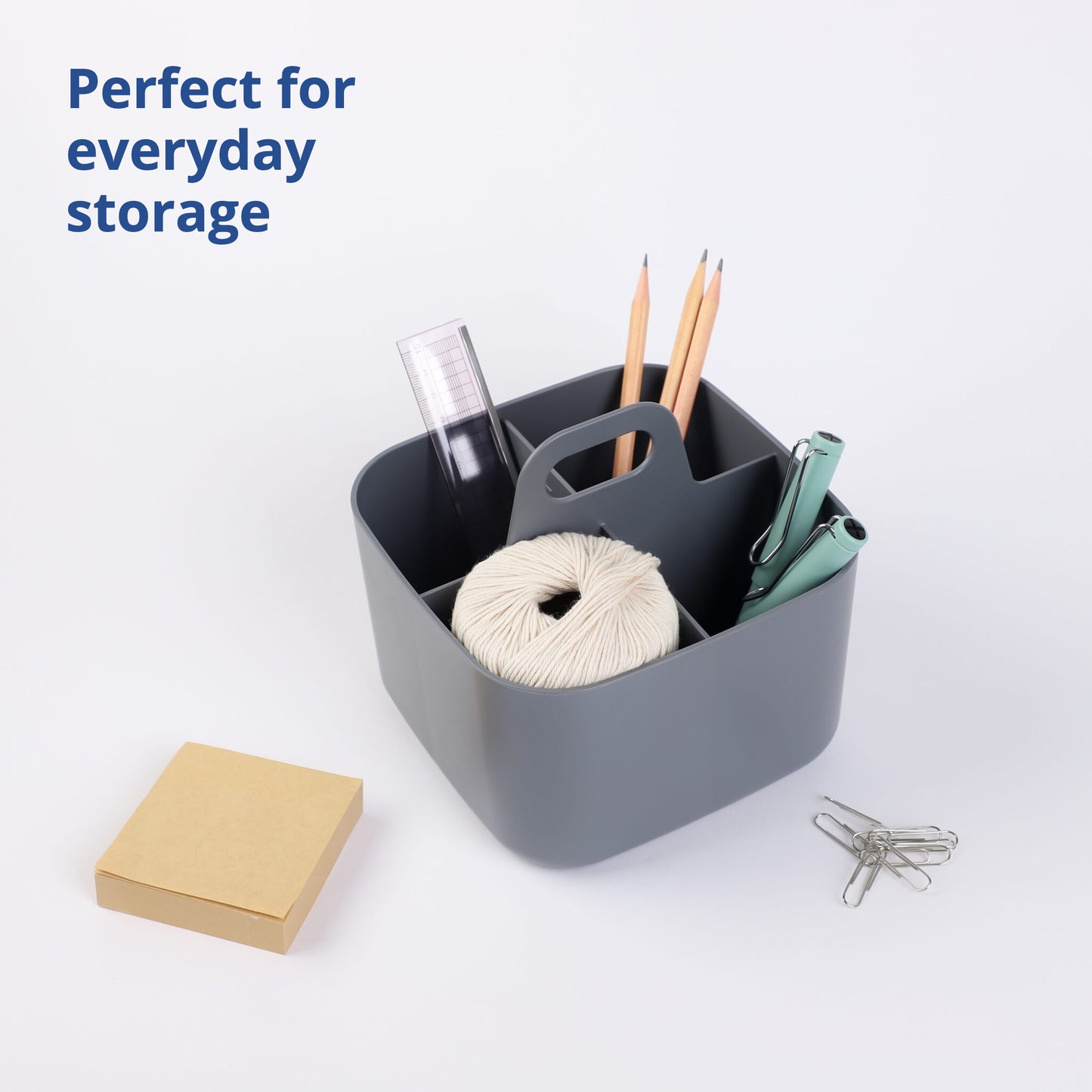 Square Grey Portable Storage Caddy