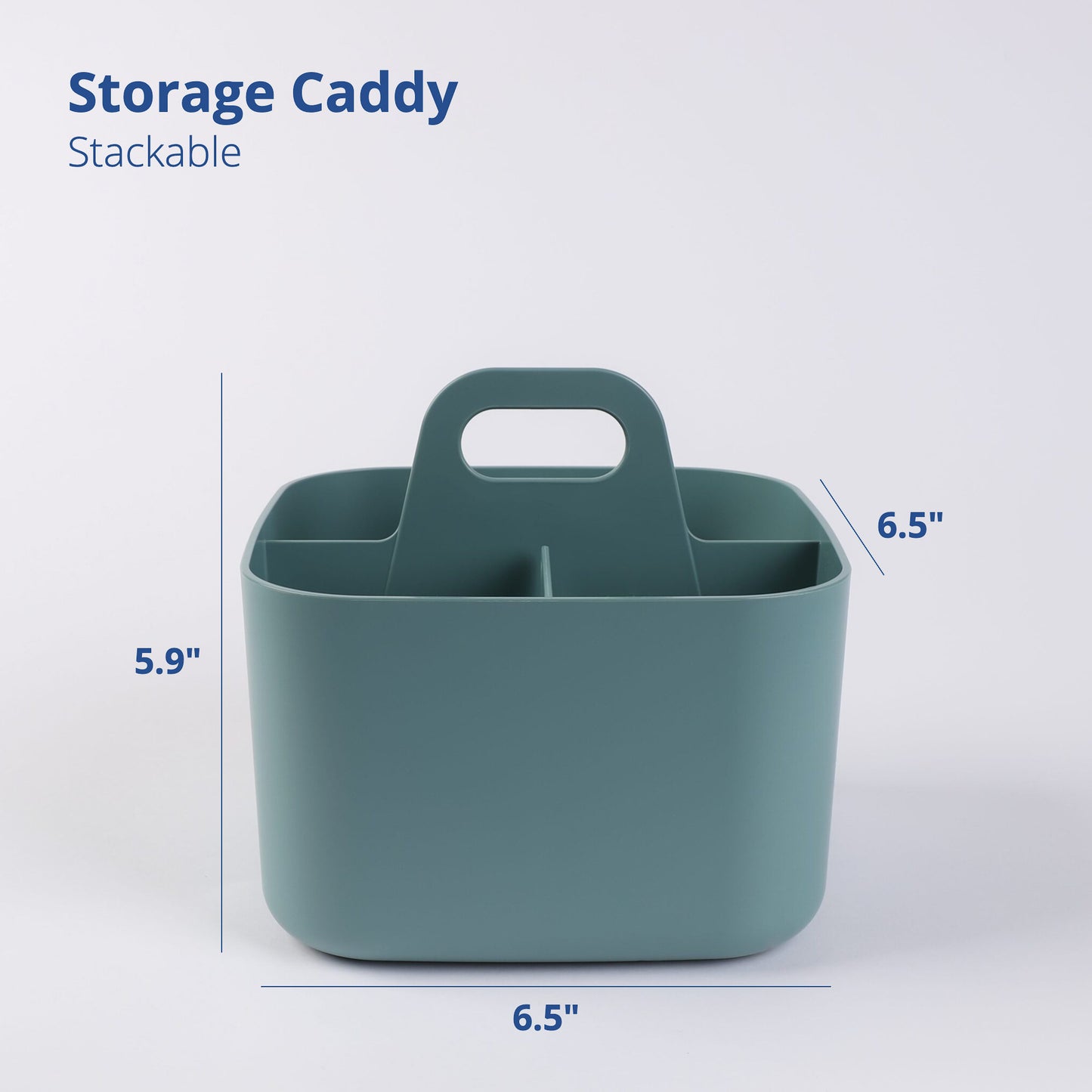 Square Green Portable Storage Caddy