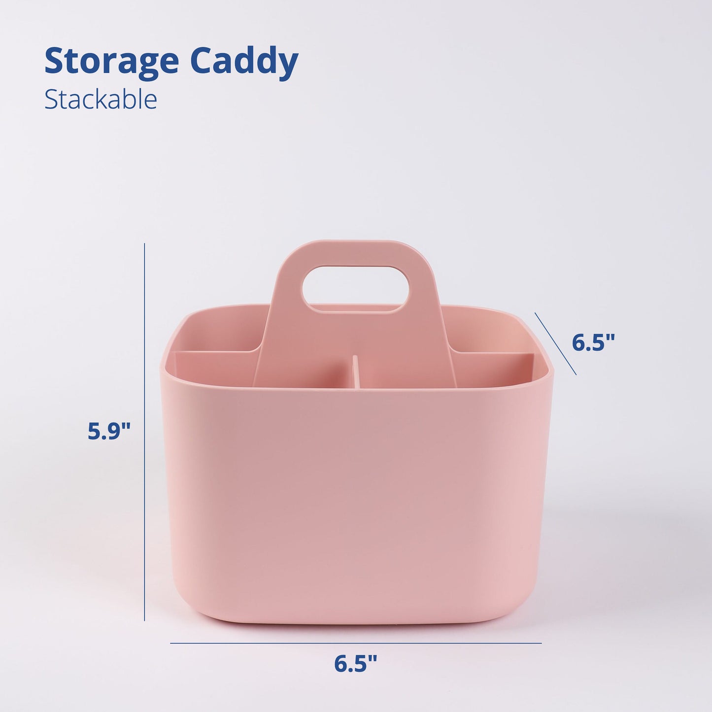 Square Pink Portable Storage Caddy