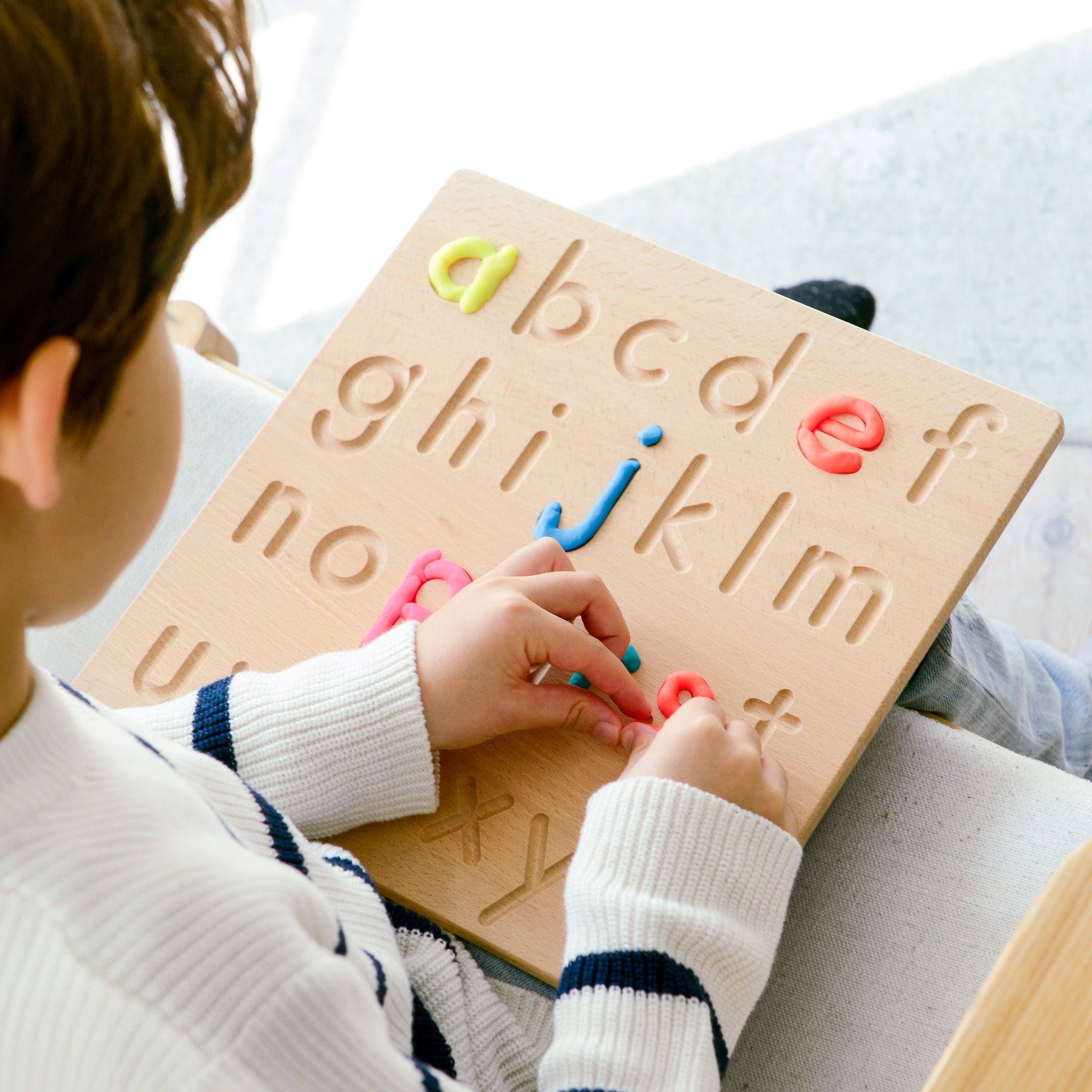 Wooden Montessori Alphabet Tracing Board | BLUE GINKGO